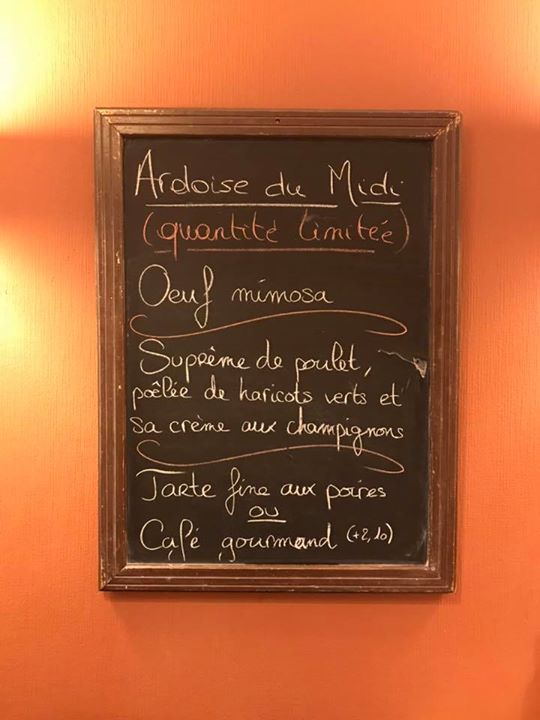 L’ardoise du midi à 15€50