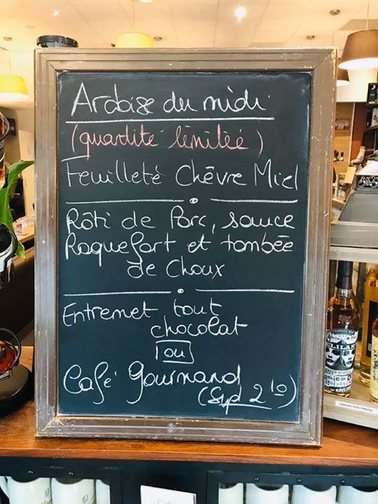 L’ardoise du midi à 15.50 €