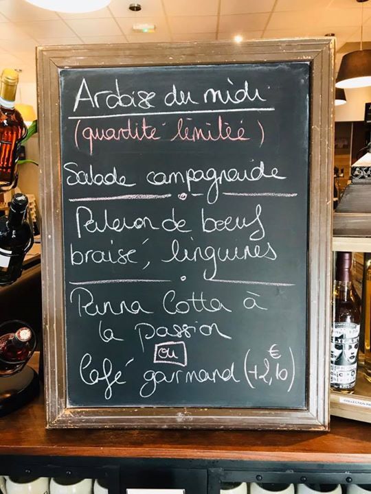 L’ardoise du midi à 15€50