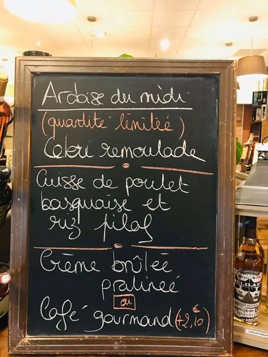 L’ardoise du midi à 15€50