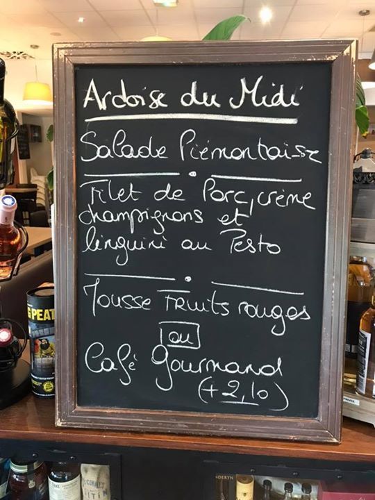 Ardoise du midi à 15€50