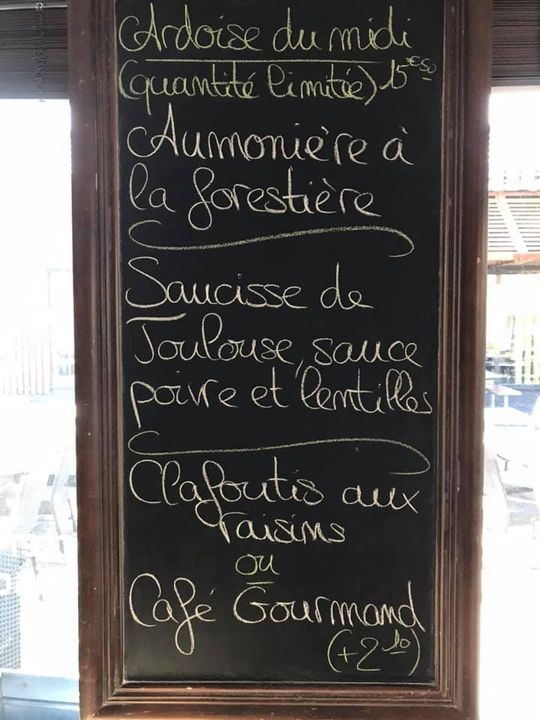 L’ardoise du midi à 15€50