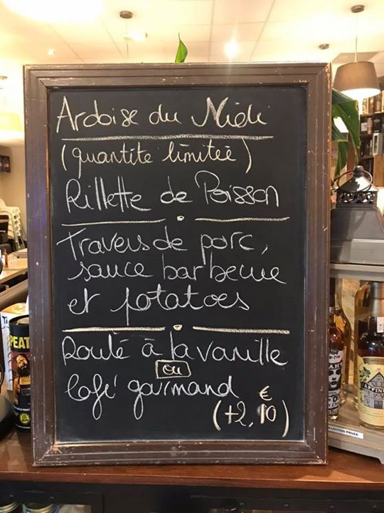 L’ardoise du midi à 15€50