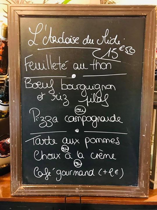 Aujourd’hui le Chef vous propo