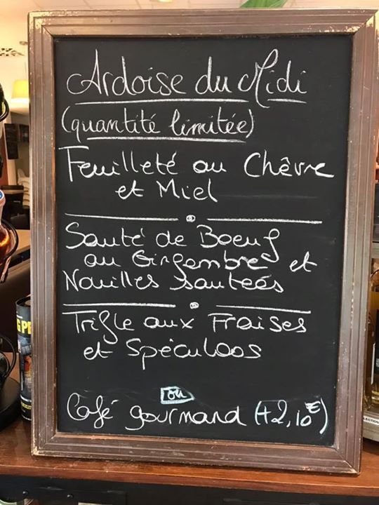 L’ardoise du midi 15€50