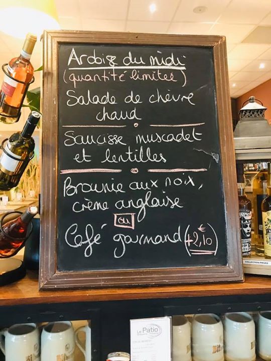 L’ardoise du midi à 15€50