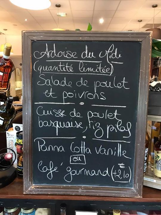 L’ardoise du midi à 15€50