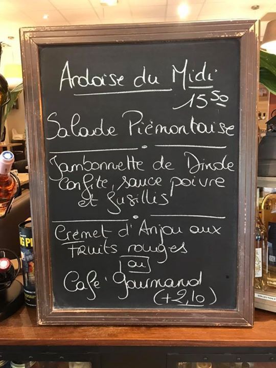 Ardoise du midi 15€50